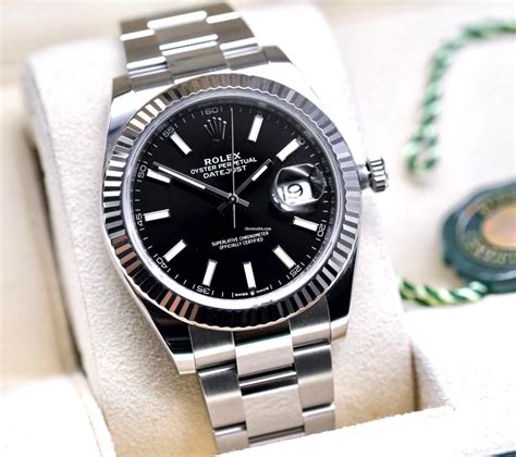 rolex datejust 41 mm black|rolex datejust 41mm silver dial.